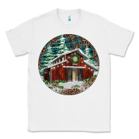 White Barn Christmas Classic Tee - RanaPortraitStore
