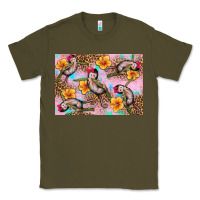Army Green Baby monkey flowers Classic Tee - Artiststas