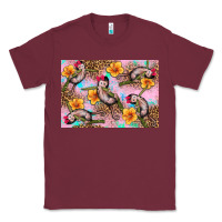 Burgundy Baby monkey flowers Classic Tee - Artiststas
