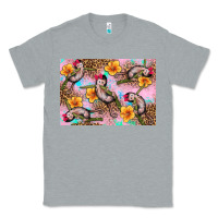 Heather Grey Baby monkey flowers Classic Tee - Artiststas