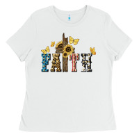 White Faith USA sunflower 4th of july Ladies Tee - HowdyJamesFarm
