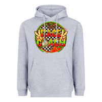 Heather Grey race coach  with leopard and peace hand Heavyweight Hoodie - AdoDesignShop