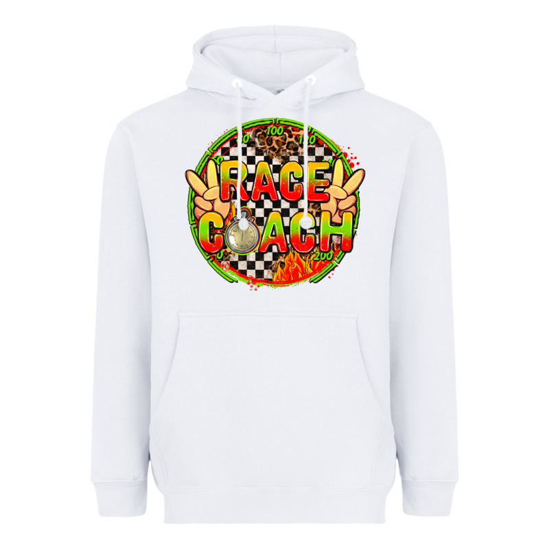Race Coach  With Leopard And Peace Hand Heavyweight Hoodie by AdoDesignShop | Teevron