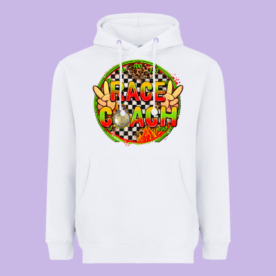 Race Coach  With Leopard And Peace Hand Heavyweight Hoodie Designed By Adodesignshop