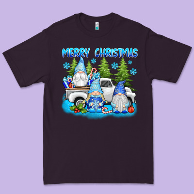 Merry Christmas Gnomies Premium Tee Designed By Texasbilliewilder