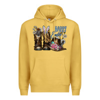 Antique Gold Happy Easter Premium Hoodie - CowhideDigitalArt