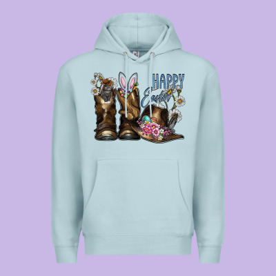 Happy Easter Premium Hoodie Designed By Cowhidedigitalart