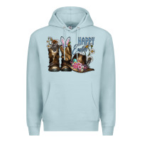 Blue Mist Happy Easter Premium Hoodie - CowhideDigitalArt
