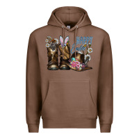 Chestnut Happy Easter Premium Hoodie - CowhideDigitalArt
