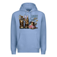 Colony Blue Happy Easter Premium Hoodie - CowhideDigitalArt