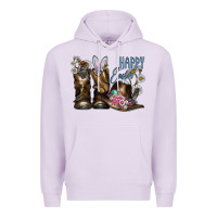 Lilac Happy Easter Premium Hoodie - CowhideDigitalArt