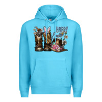 Ocean Blue Happy Easter Premium Hoodie - CowhideDigitalArt