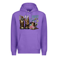 Purple Happy Easter Premium Hoodie - CowhideDigitalArt