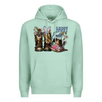 Seafoam Happy Easter Premium Hoodie - CowhideDigitalArt