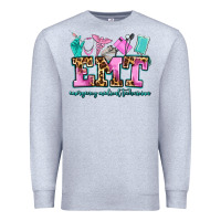 Heather Grey emt emergency medical technician Premium Sweatshirt - AdoDesignShop