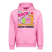 Fuchsia Pink rock the test don't stress! just do your best Urban Hoodie - JahusDesignShop