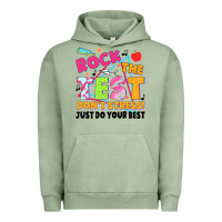 Pigment Oil Green rock the test don't stress! just do your best Urban Hoodie - JahusDesignShop