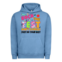 Pigment Pebble Blue rock the test don't stress! just do your best Urban Hoodie - JahusDesignShop