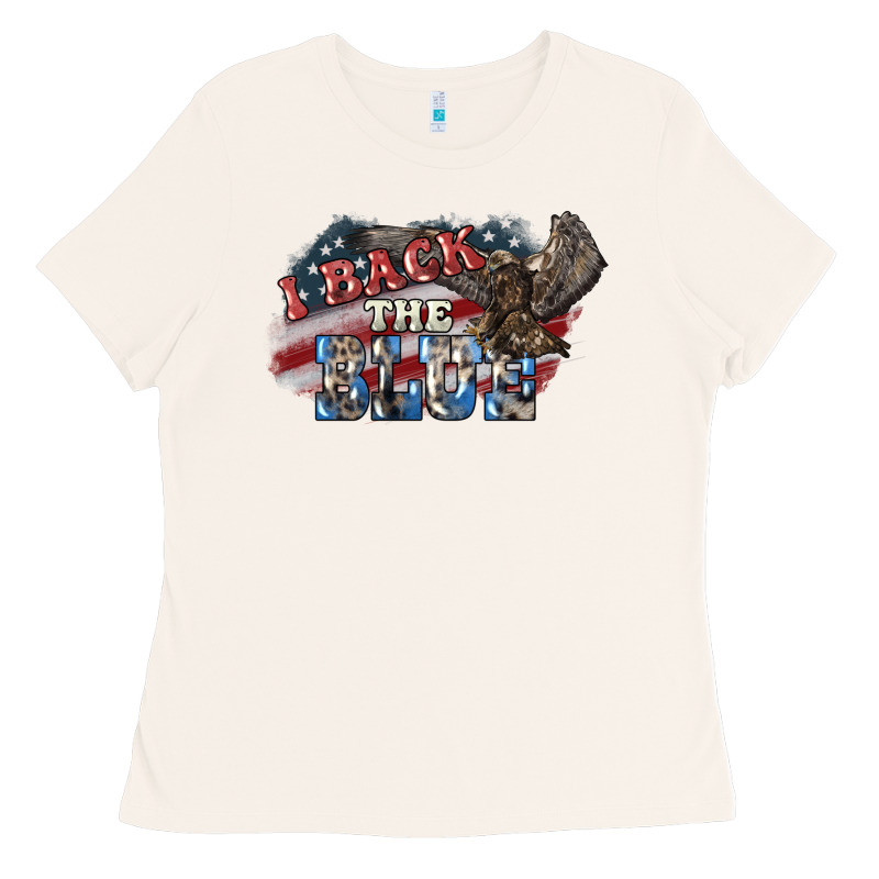 I Back To Blue Eagle 4th Of July Ladies Tee by HowdyJamesFarm | Teevron