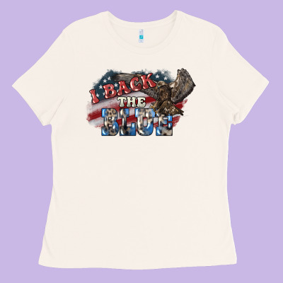 I Back To Blue Eagle 4th Of July Ladies Tee Designed By Howdyjamesfarm