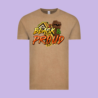 Black And Proud Vintage Tee Designed By Howdyjamesfarm