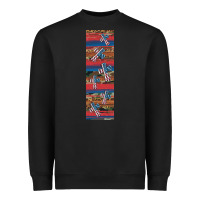 Black usa flag and cross penwraps Heavyweight Sweatshirt - Artiststas