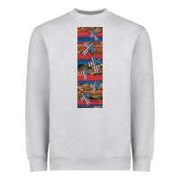 Heather Grey usa flag and cross penwraps Heavyweight Sweatshirt - Artiststas