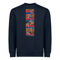 Navy usa flag and cross penwraps Heavyweight Sweatshirt - Artiststas