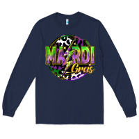 Navy mardi gras lightning Long Sleeve Tee - FaDigitalArtStudio