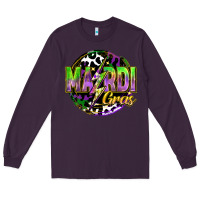 Plum mardi gras lightning Long Sleeve Tee - FaDigitalArtStudio