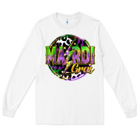 White mardi gras lightning Long Sleeve Tee - FaDigitalArtStudio