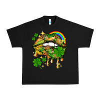 Black St. Patrick's Day lips Urban Heavy Tee - HowdyJamesFarm