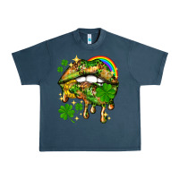 Midnight Navy St. Patrick's Day lips Urban Heavy Tee - HowdyJamesFarm