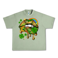Oil Green St. Patrick's Day lips Urban Heavy Tee - HowdyJamesFarm