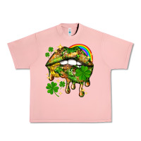 Salmon St. Patrick's Day lips Urban Heavy Tee - HowdyJamesFarm
