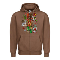 Chestnut christmas ho ho ho gnomes Zipper Hoodie - BarkalooDesign