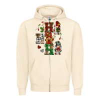 Sandshell christmas ho ho ho gnomes Zipper Hoodie - BarkalooDesign