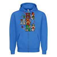 True Royal christmas ho ho ho gnomes Zipper Hoodie - BarkalooDesign
