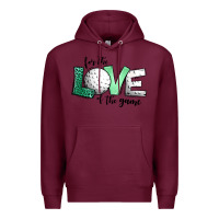 Burgundy for the love of the game golf Premium Hoodie - Jasminsmagicworld