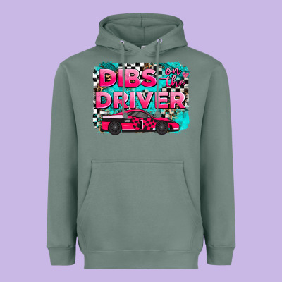 Dibs On The Driver Background Heavyweight Hoodie Designed By Adodesignshop