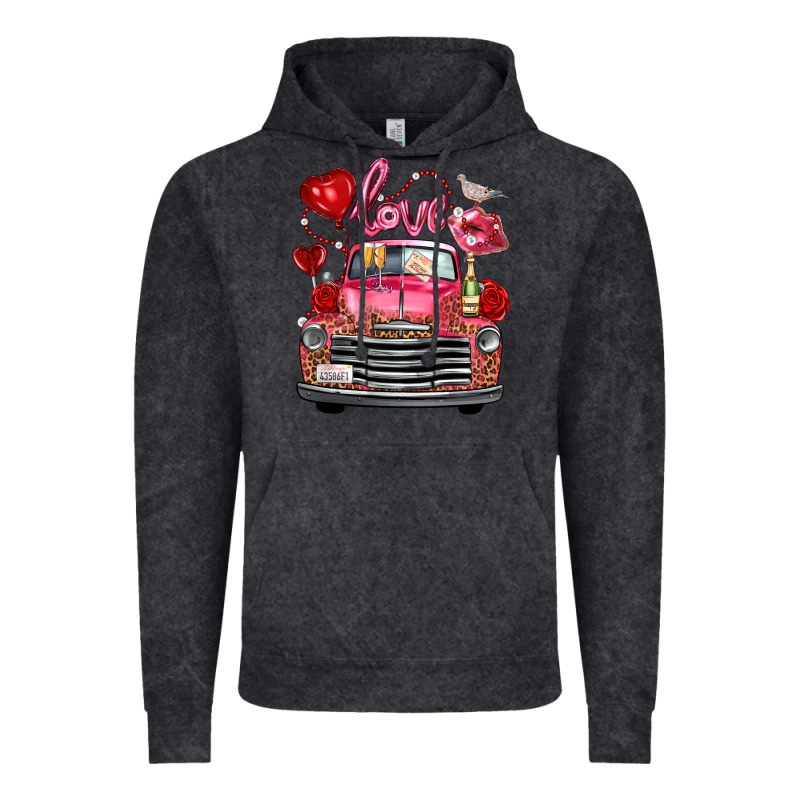 Western Valentines Day Truck Love Bird Letter Vintage Hoodie by FaDigitalArtStudio | Teevron
