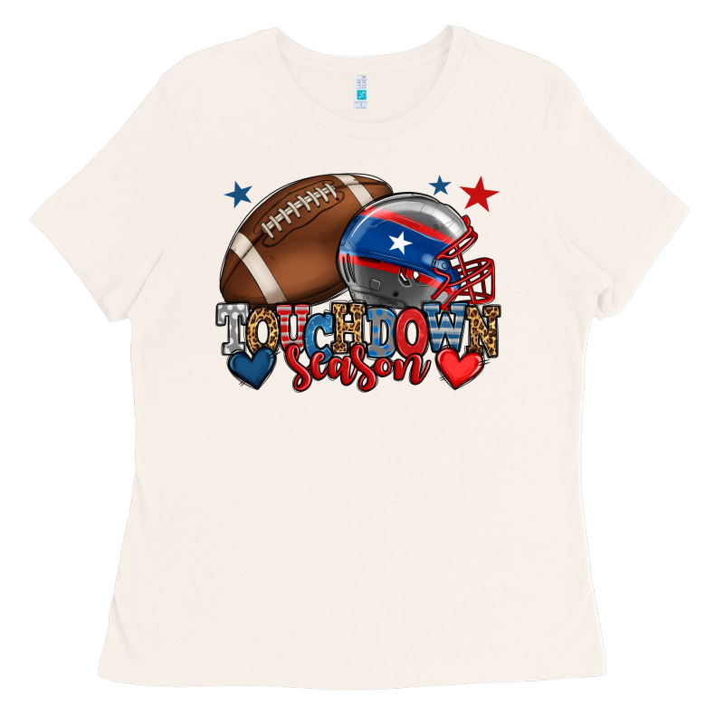 Touchdown Season American Football 4th Of July Ladies Tee by HowdyJamesFarm | Teevron