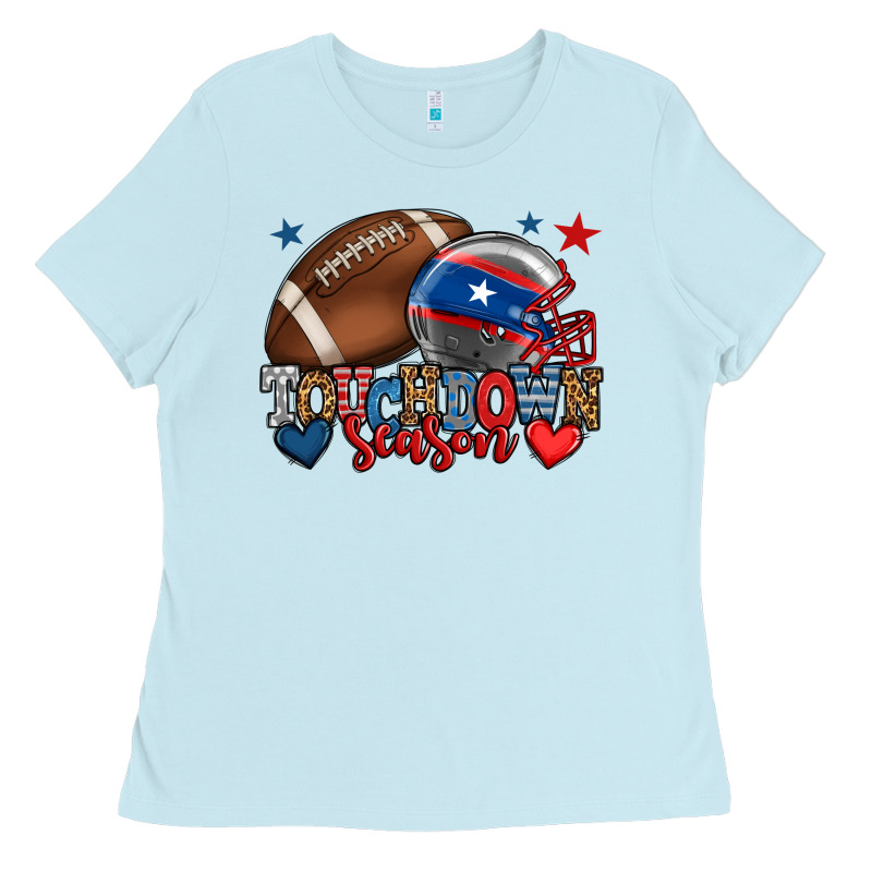 Touchdown Season American Football 4th Of July Ladies Tee by HowdyJamesFarm | Teevron