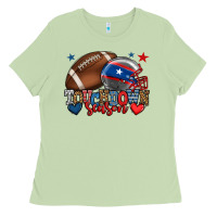 Matcha Touchdown season American football 4th of july Ladies Tee - HowdyJamesFarm
