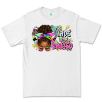 White 70's made 80's raised afro messy bun Premium Tee - texasbilliewilder