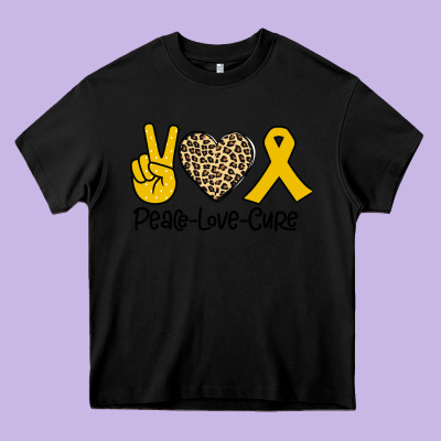 Peace Love Cure Heavy Core Tee Designed By Bettercallsaul