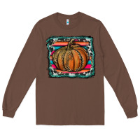Chestnut leopard pumpkin with serape background Long Sleeve Tee - RanaPortraitStore