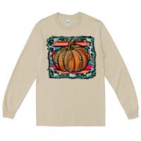Mushroom leopard pumpkin with serape background Long Sleeve Tee - RanaPortraitStore