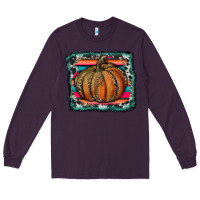Plum leopard pumpkin with serape background Long Sleeve Tee - RanaPortraitStore