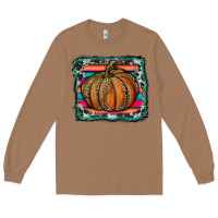 Toasted Coconut leopard pumpkin with serape background Long Sleeve Tee - RanaPortraitStore